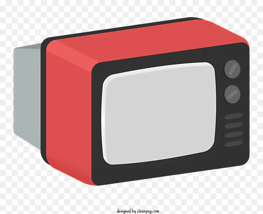 Televisão Preta E Vermelha，Televisão Squareshaped PNG