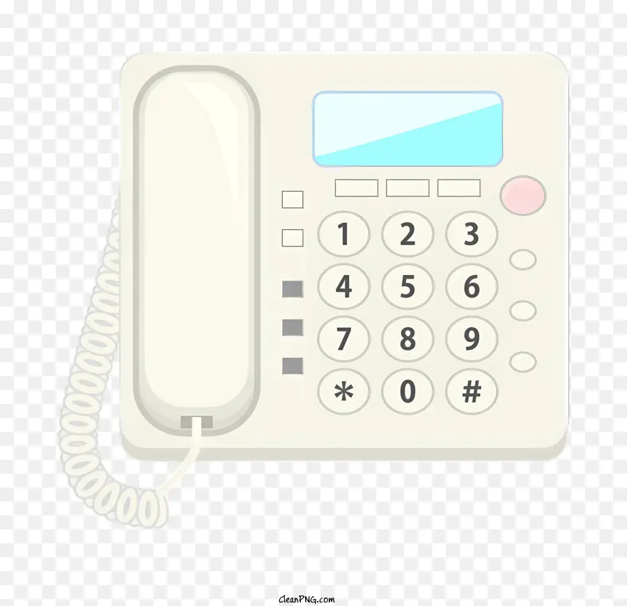 Branco Telefone，Receptor Sem Fio PNG