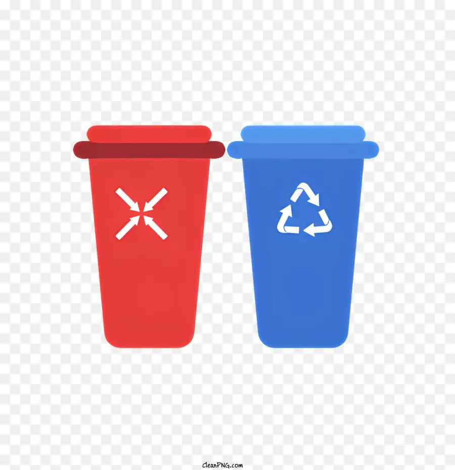Latas De Lixo De Plástico，Símbolos De Reciclagem PNG