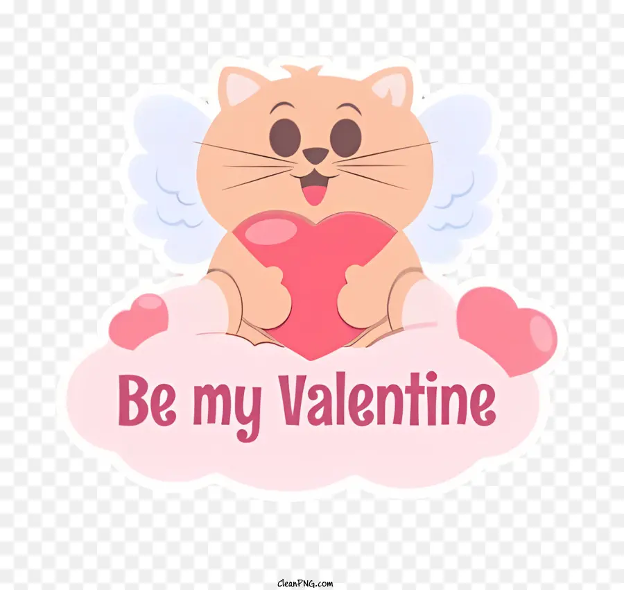 Be My Valentine，Gato Bonito PNG
