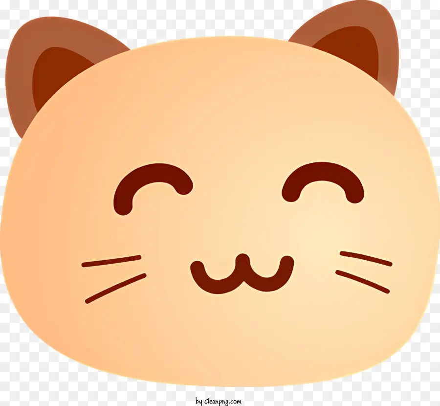 Emoji De Gato Sorridente，Expressão Bonito PNG