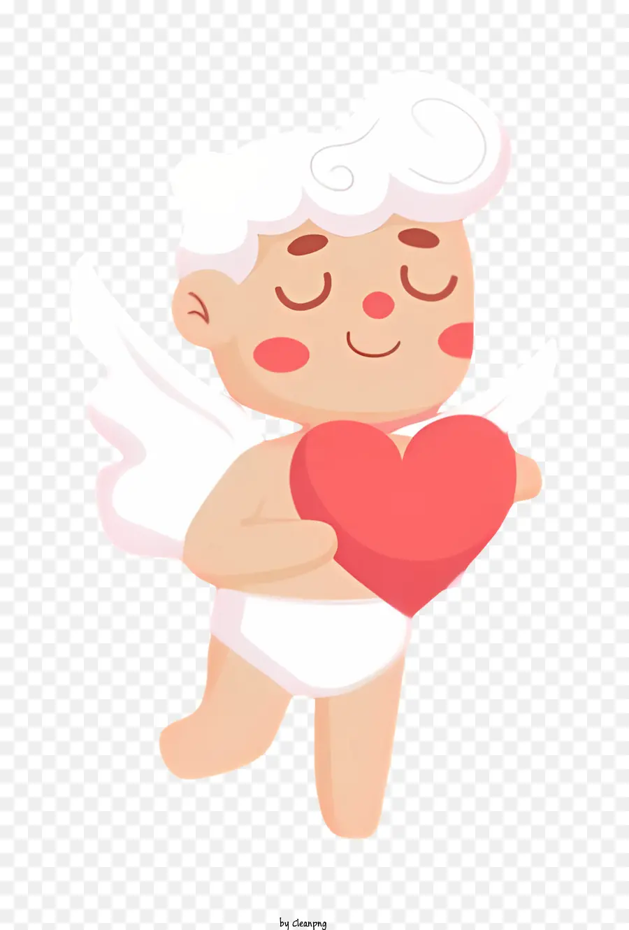 Cupido De Desenho Animado，Cupido Segurando Coração PNG