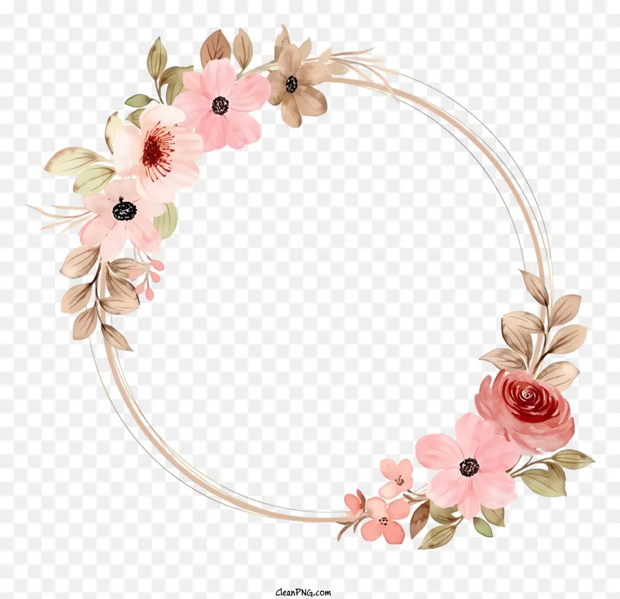 Moldura Do Casamento，Coroa De Flores PNG