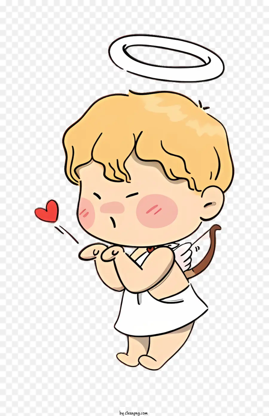 Cupido De Desenho Animado，Cupido Mandando Beijo PNG