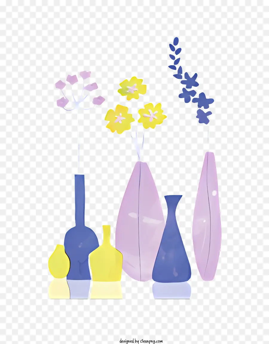 Vasos，Flores PNG