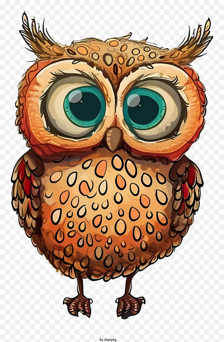 Cartoon Valentine Owl，Coruja PNG