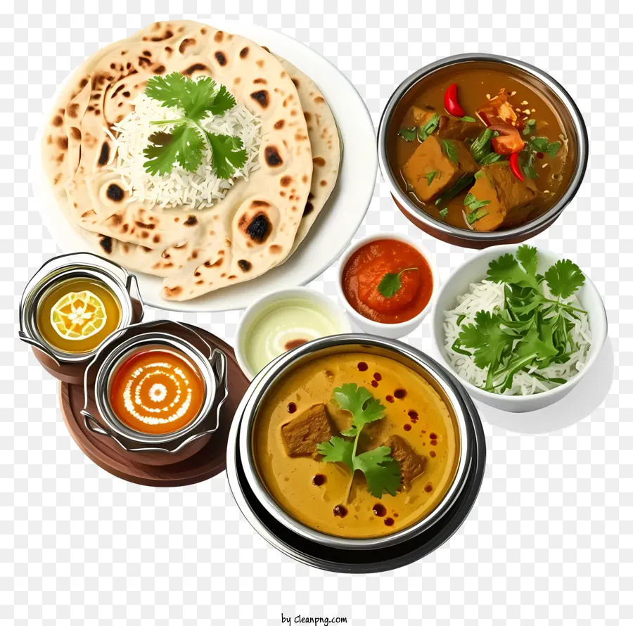 Psd 3d India Cozyine，Comida Indiana PNG