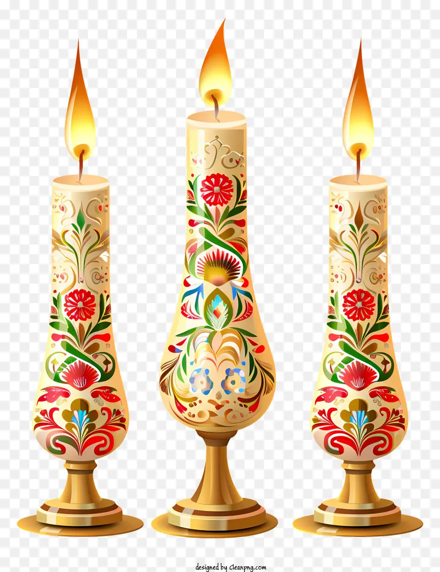 Velas De Ano Novo Ortodoxo，Velas Ornamentadas PNG