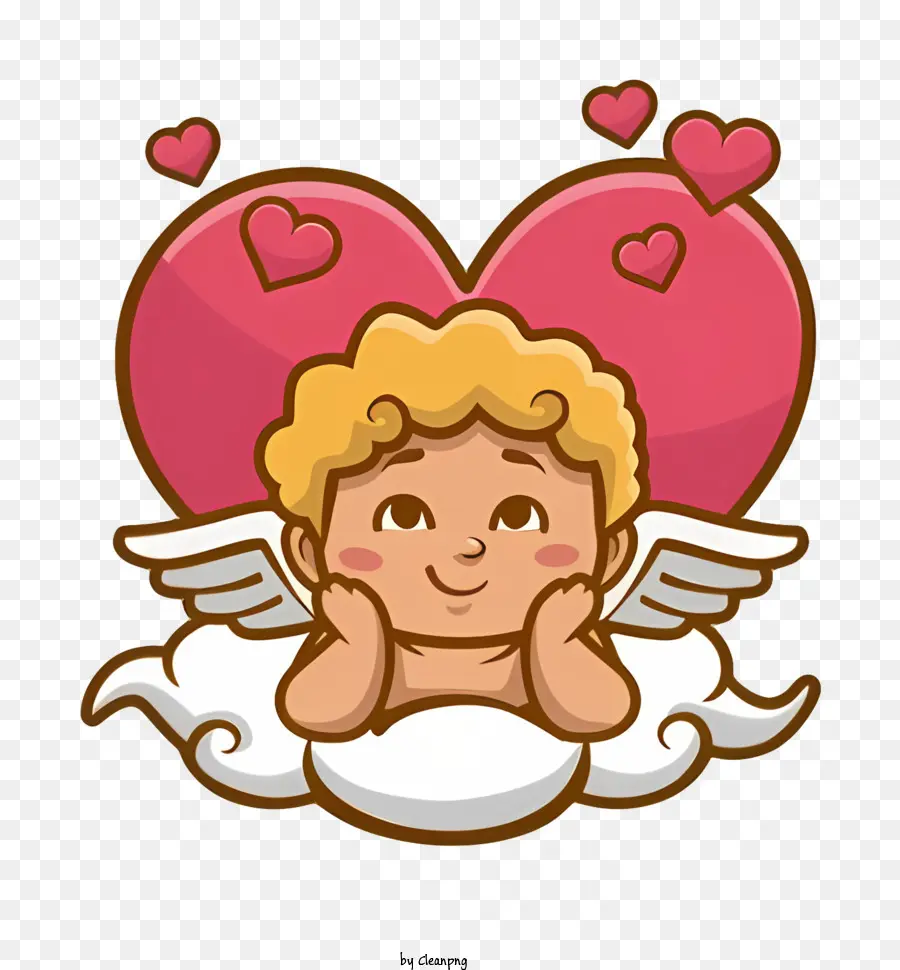 Cupido De Desenho Animado，Cupido Com Coração PNG