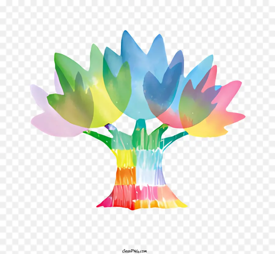 Arco íris árvore，Símbolo Da Vida PNG