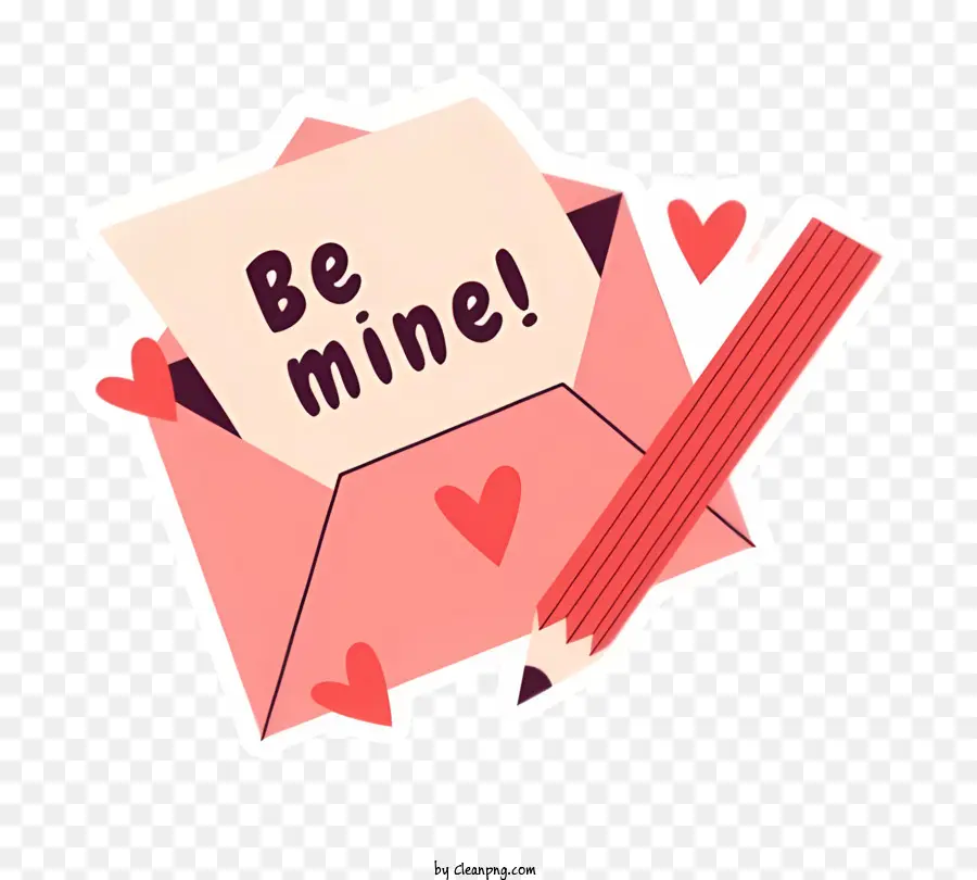 Be My Valentine，Carta Aberta PNG