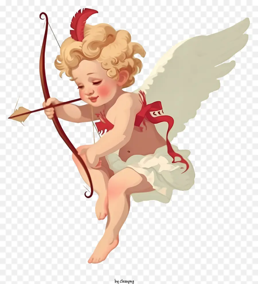 Cupido Ilustra，Tiro Com Arco PNG