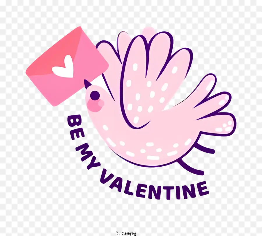 Be My Valentine，Pássaro Rosa PNG