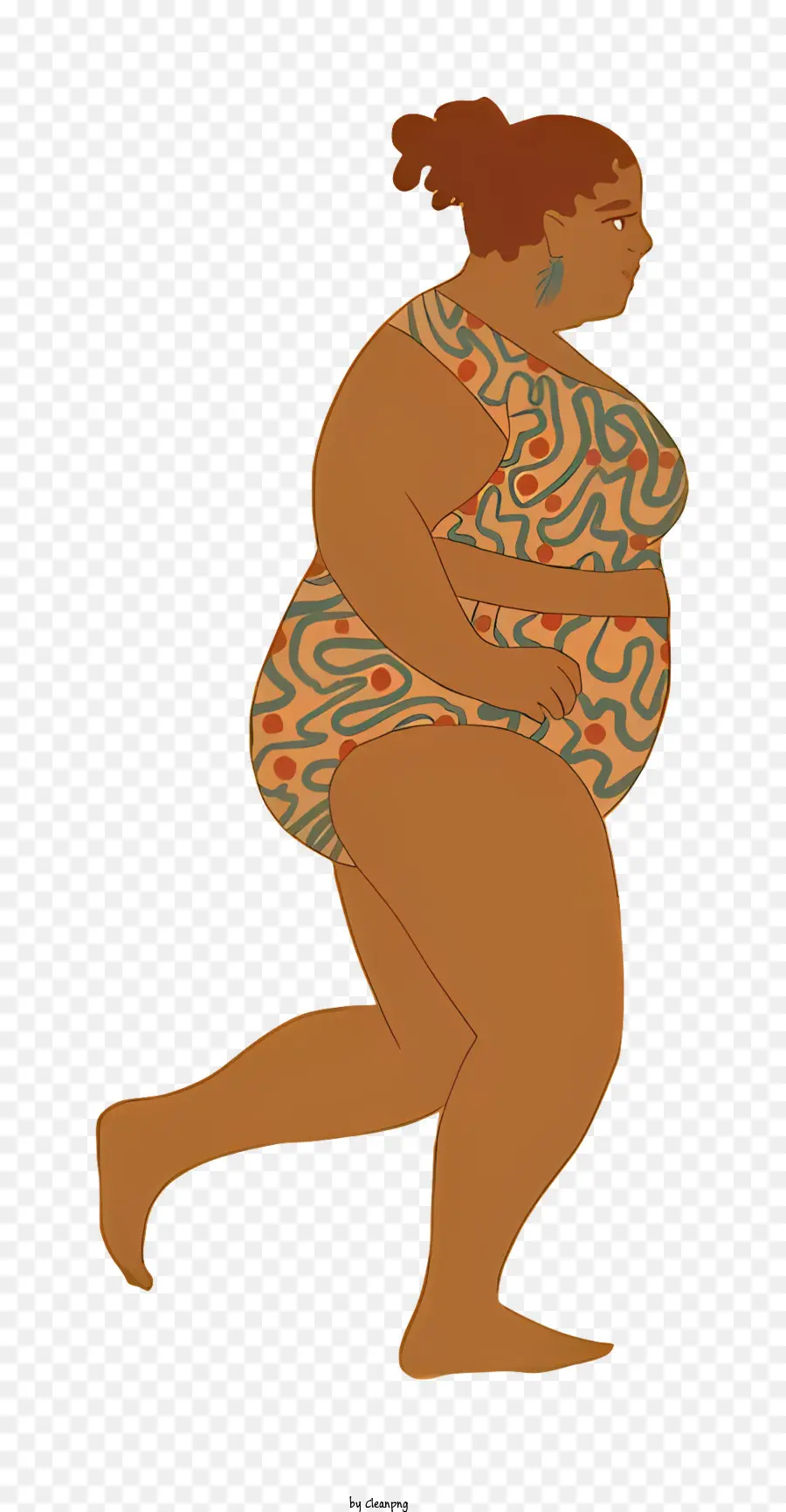 A Gordura De Corpo，Cartoon Mulher PNG