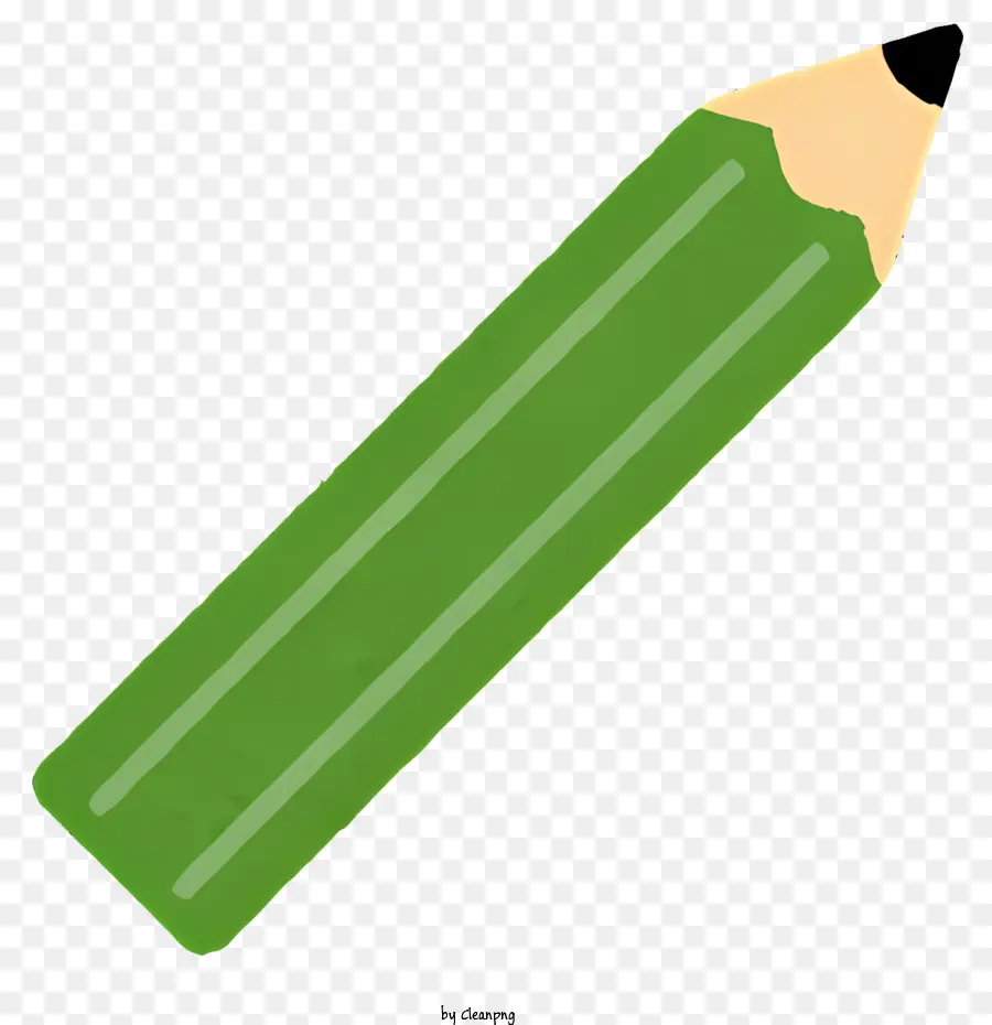 Lápis Verde，Black Background PNG