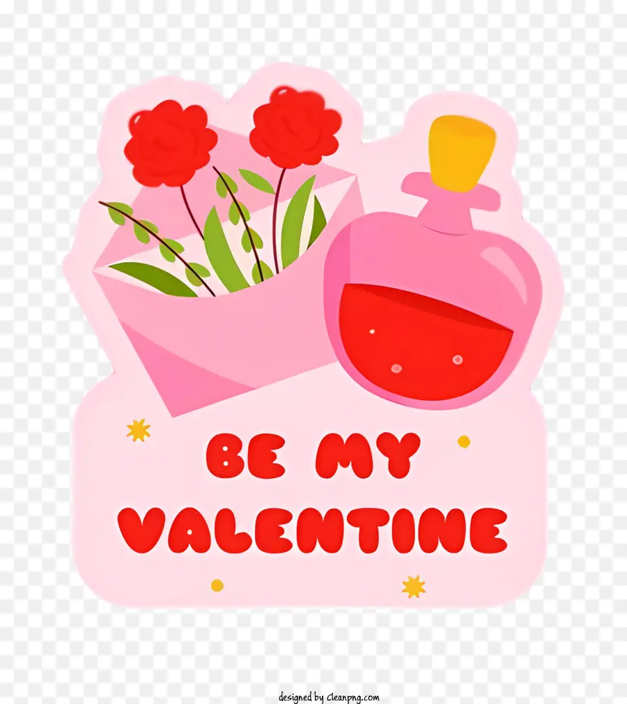 Be My Valentine，Buquê De Rosas Vermelhas PNG