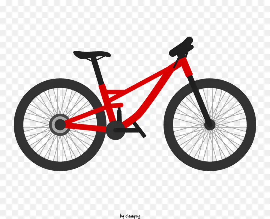Bicicleta，Red Mountain Bike PNG