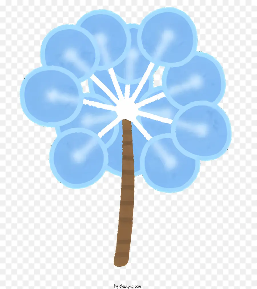 Blue Tree，Grande Flor Azul PNG