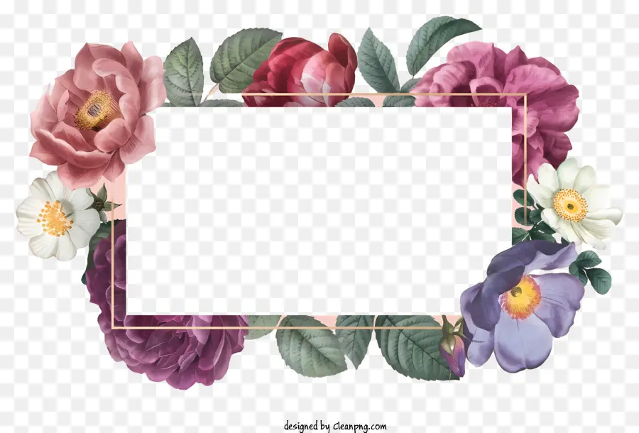 Convite De Casamento，Vintage Floral Moldura PNG