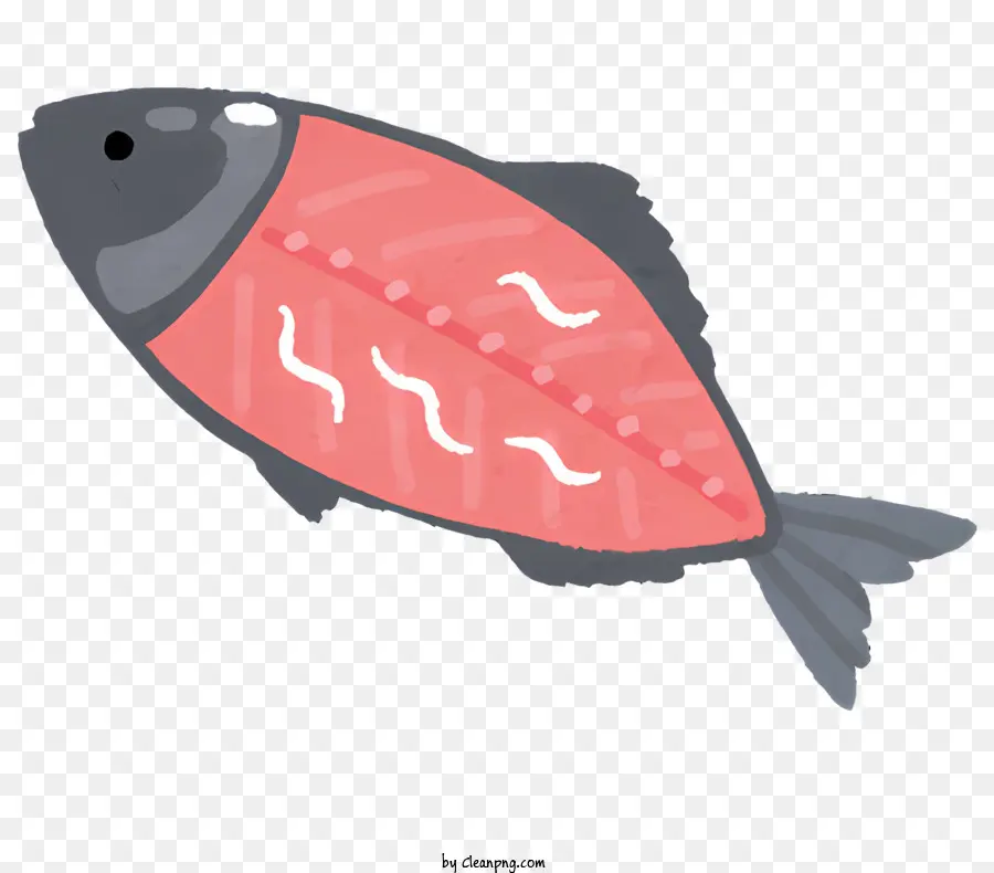 Peixes De Desenho，Escalas Vermelhas PNG