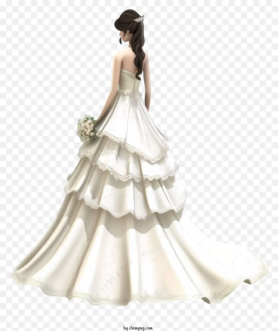 Vestido De Noiva 3d Psd，Vestido De Noiva PNG