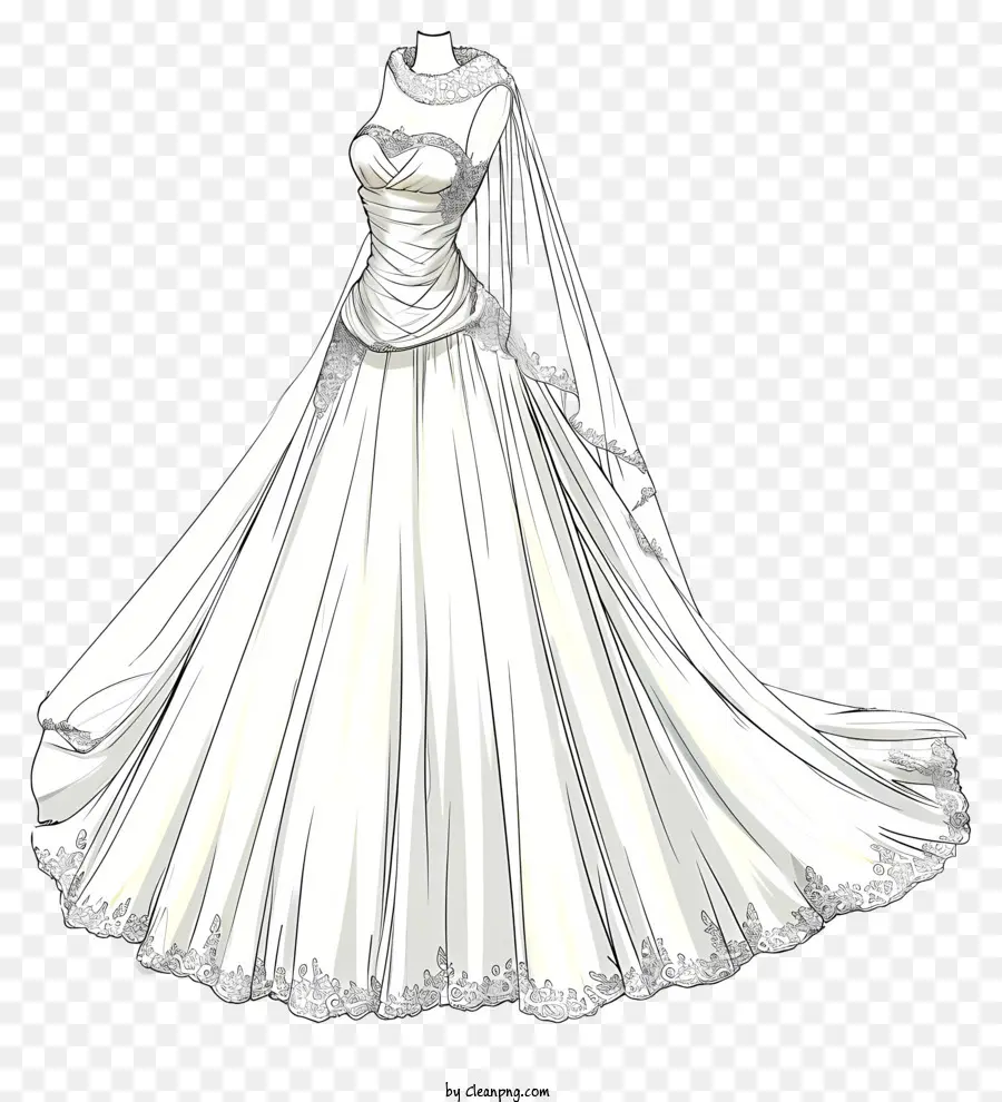 Vestido De Noiva De Desenhos Animados，Vestido De Noiva PNG