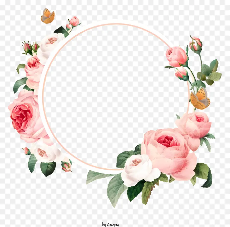 Convite De Casamento，Coroa De Flores PNG