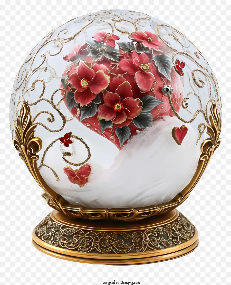 Valentine Snowglobe，Vidro Orb PNG