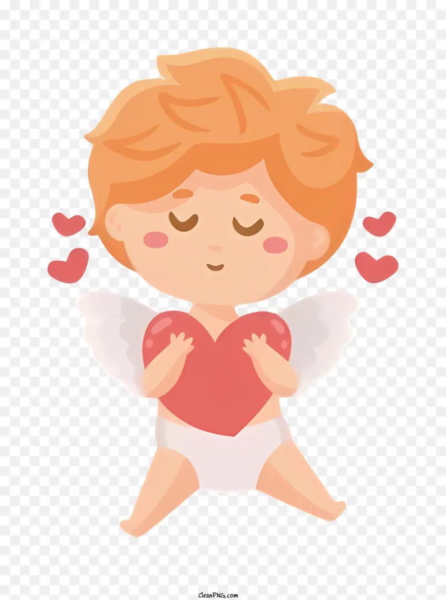 Cupido，Bebê Anjo Com Coração PNG