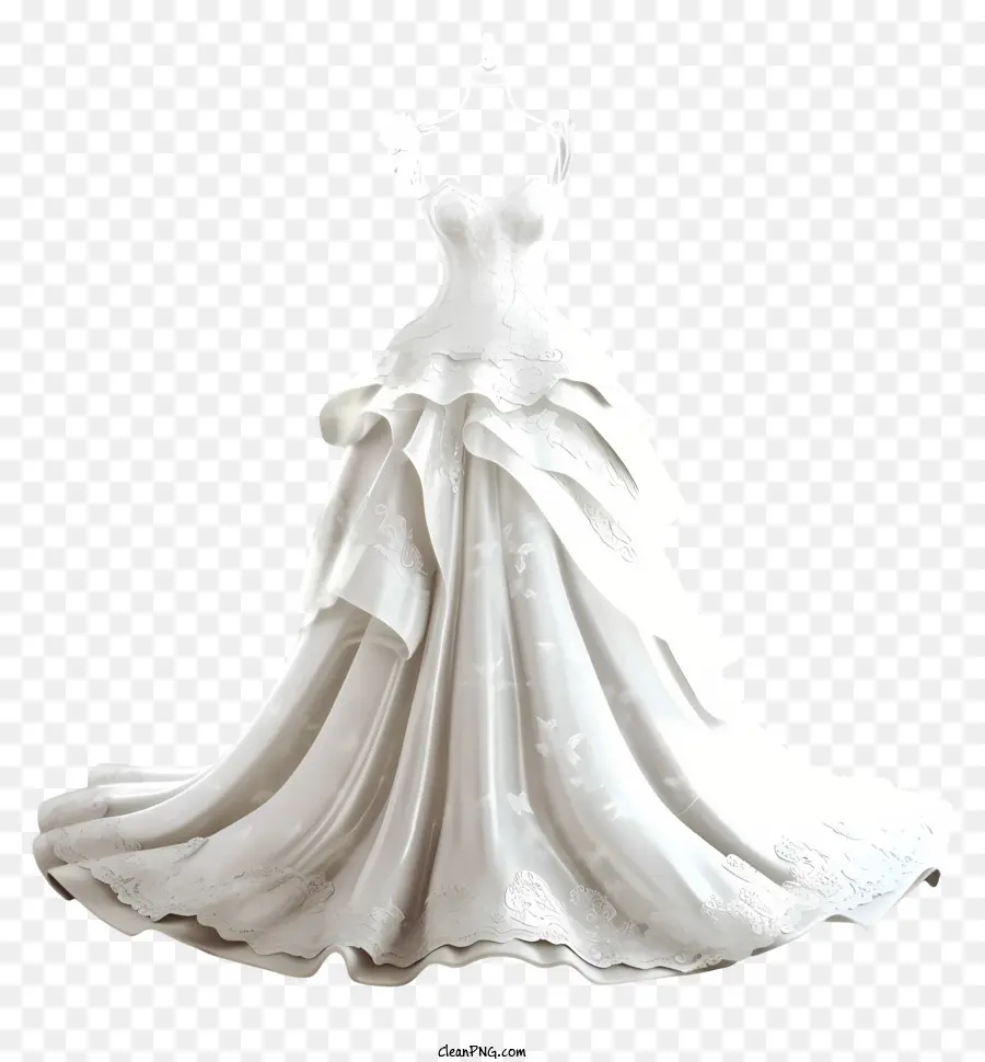 Vestido De Noiva 3d Realista，Vestido De Casamento Branco PNG