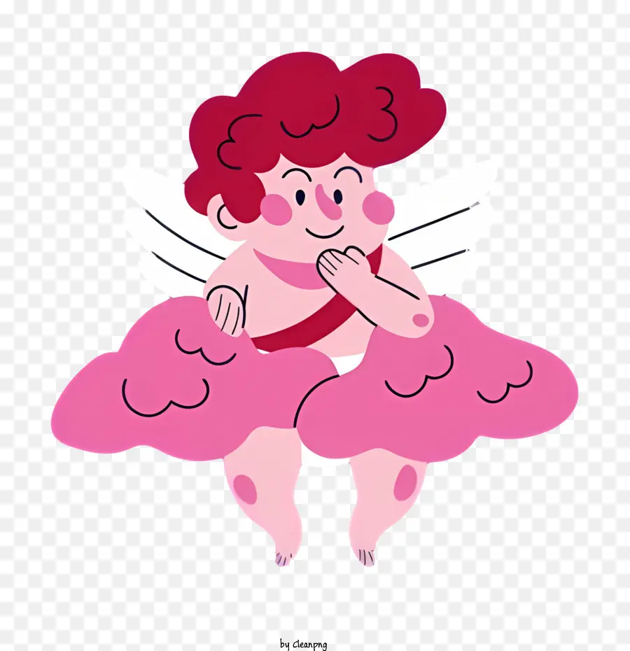 Cupido，Desenho Animado De Anjo Rosa PNG