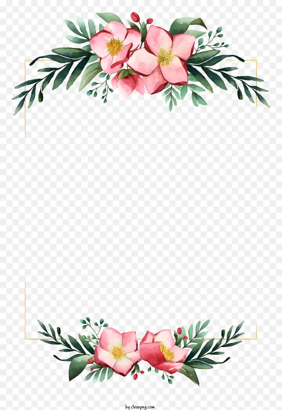 Convite De Casamento，Floral Moldura PNG
