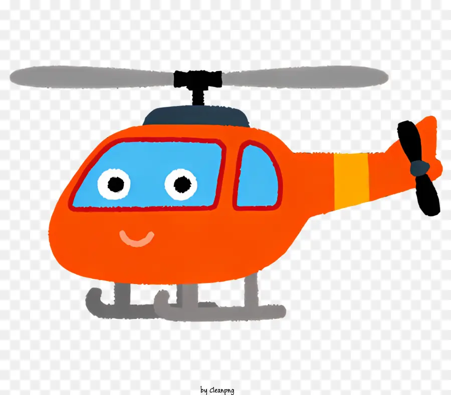 Helicóptero，Corpo Laranja PNG