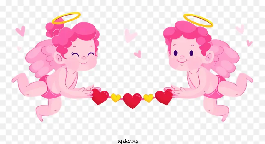 Cupido，Anjos Rosa PNG