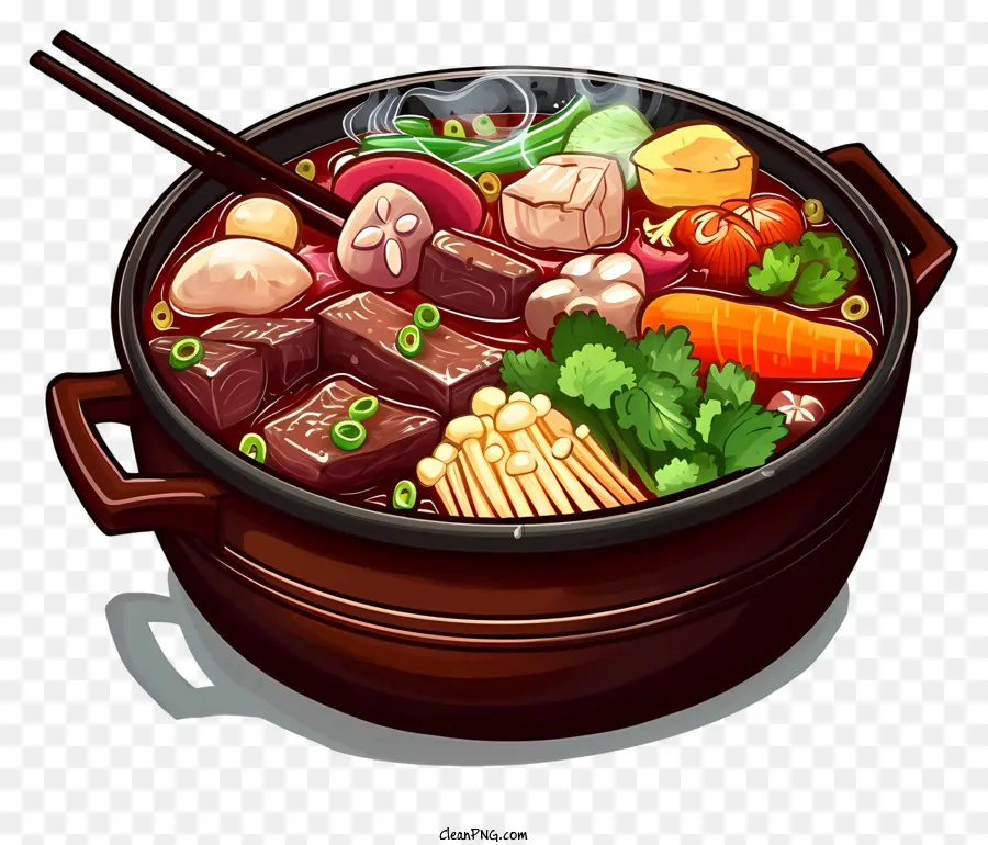 Emoji De Panela Quente Chinesa，Ensopado De Carne PNG