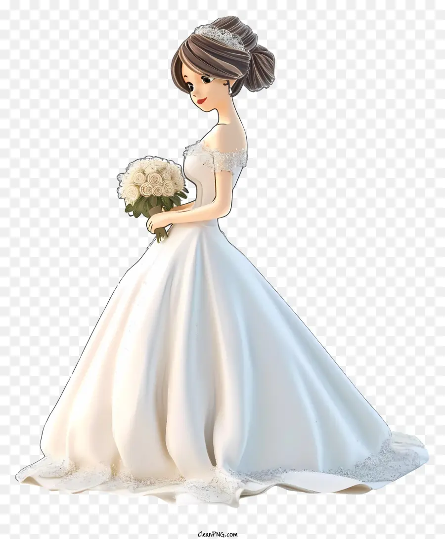 Vestido De Noiva De Desenhos Animados，Noiva PNG