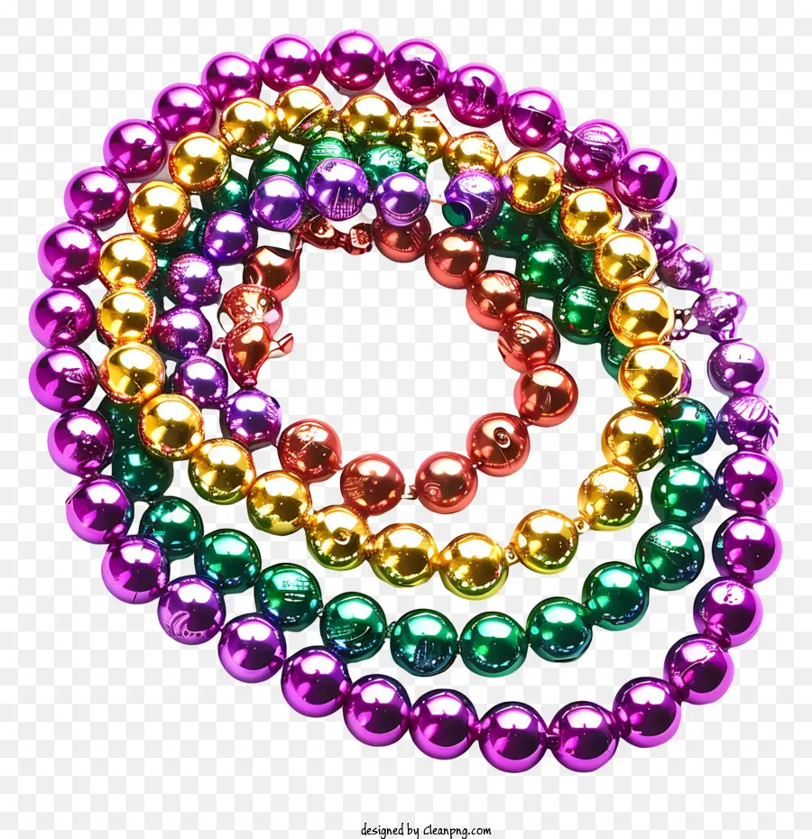 Esferas De Mardi Gras，Contas Multicoloridas PNG