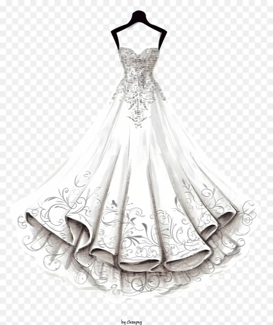 Vestido De Noiva Desenhado à Mão，Vestido De Noiva PNG