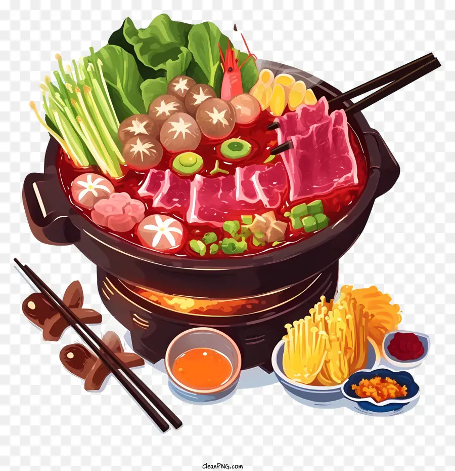 Panela Quente Chinesa，Hot Pot PNG