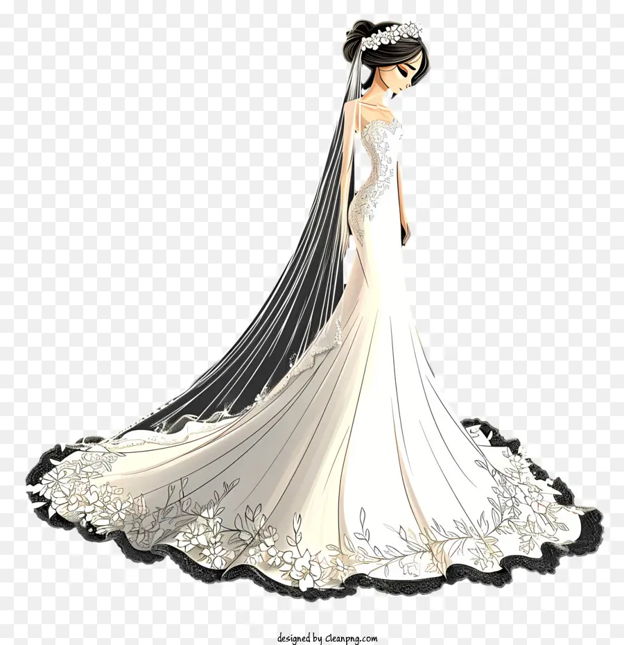 Vestido De Noiva De Desenhos Animados，Vestido De Noiva PNG