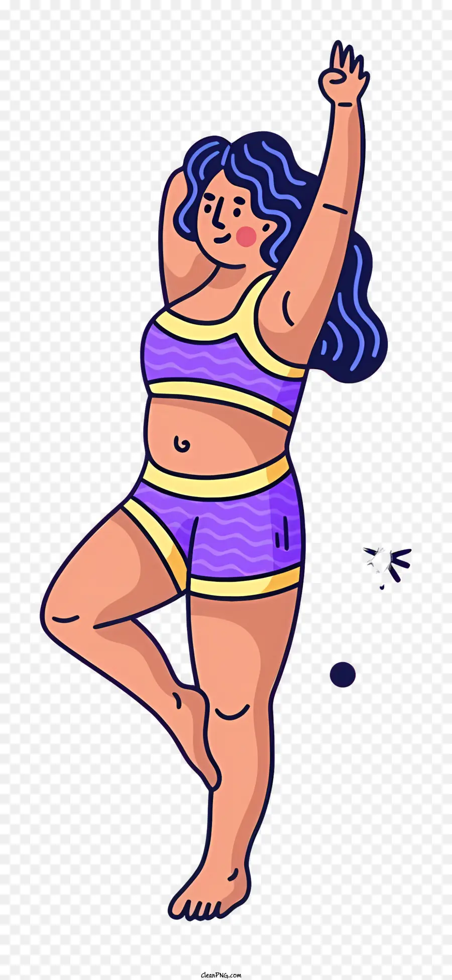A Gordura De Corpo，Cartoon Yoga PNG