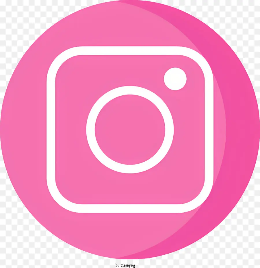 Instagram Logotipo，Círculo Cor De Rosa PNG