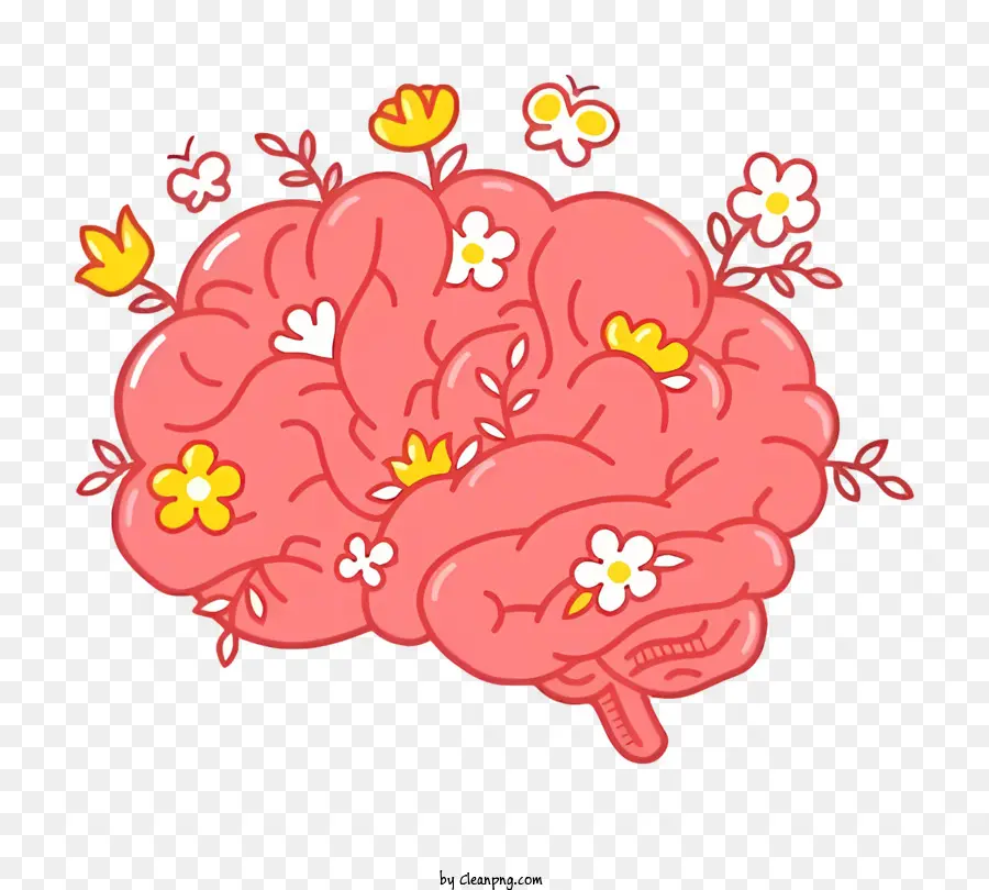 Cartoon Cérebro，Cérebro De Arte PNG