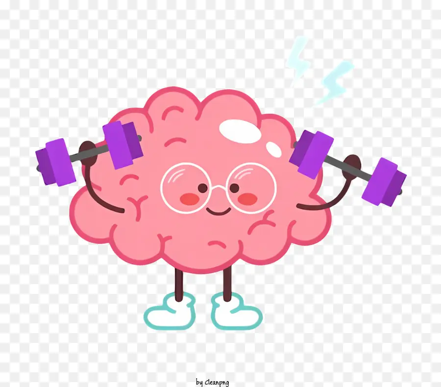 Cartoon Cérebro，Exercício PNG