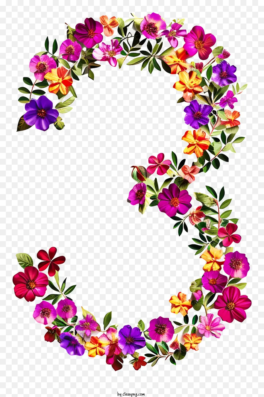 Símbolo De Gênero E Emoji De Flores Femininas，Número 3 PNG