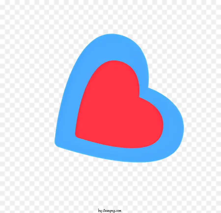 Coração，Coração Azul E Vermelho PNG
