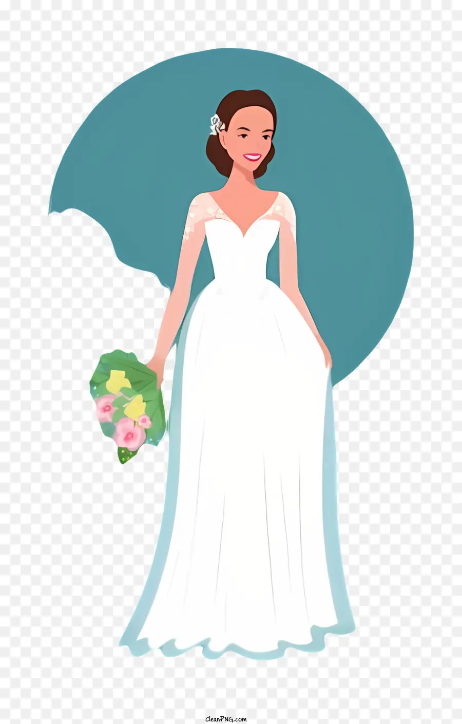 Caricatura De Noiva，Vestido De Noiva PNG