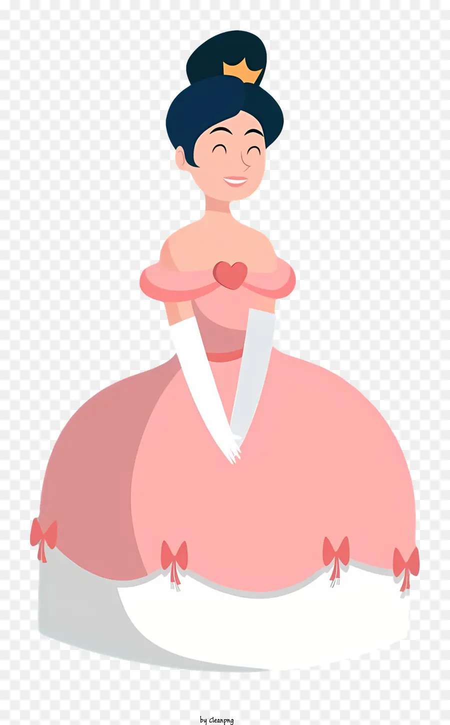 Noiva De Desenho Animado，Princesa Em Vestido Rosa PNG