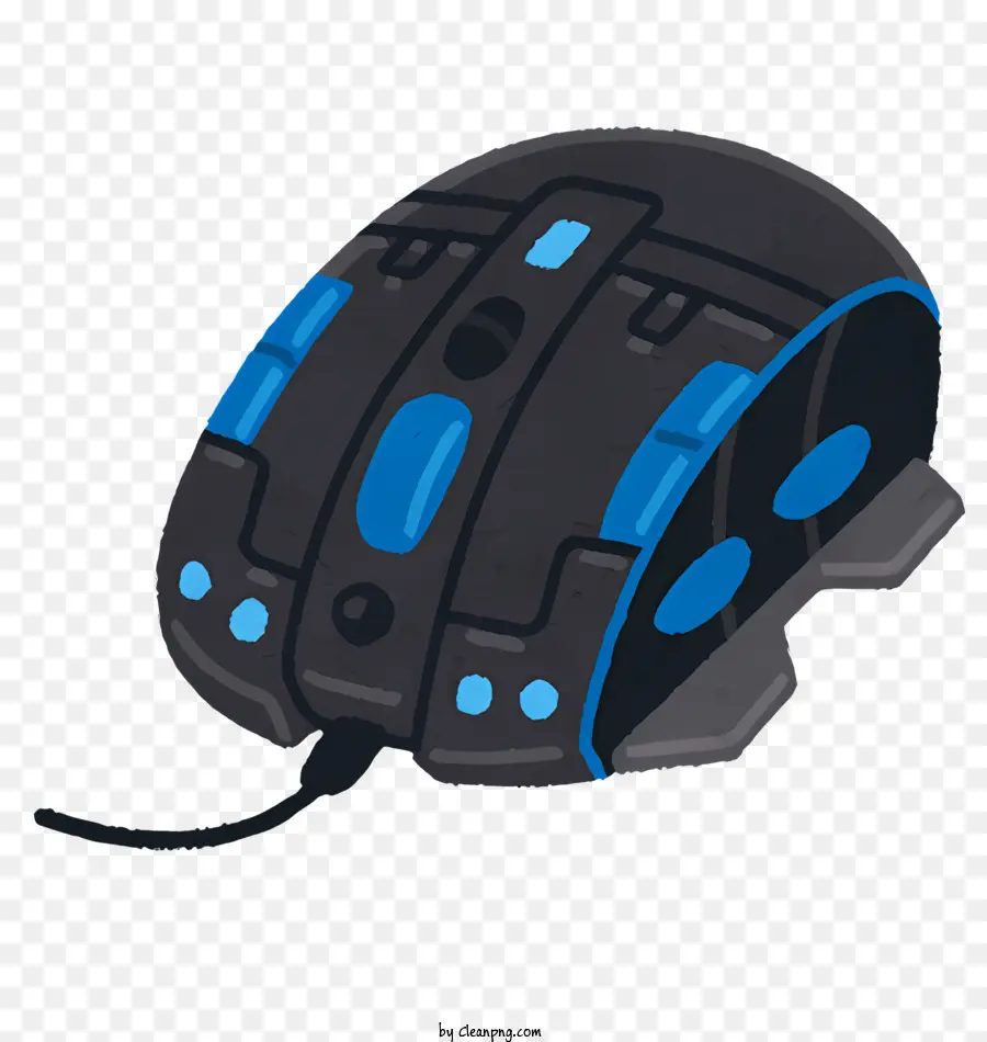 Mouse De Computador，Plástico Preto E Azul PNG