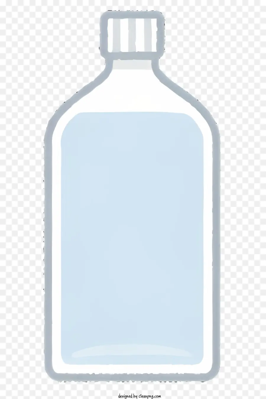 Garrafa De Plástico Transparente，Líquido Azul PNG